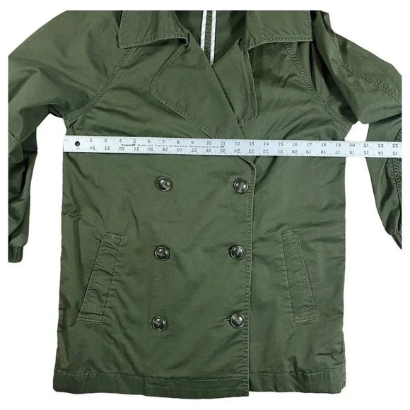 Cabi Olive Expedition Double Breasted Casual Jacket 3/4 Ruched Sleeve Size Small - Picture 4 of 7
